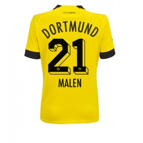 Damen Fußballbekleidung Borussia Dortmund Donyell Malen #21 Heimtrikot 2022-23 Kurzarm